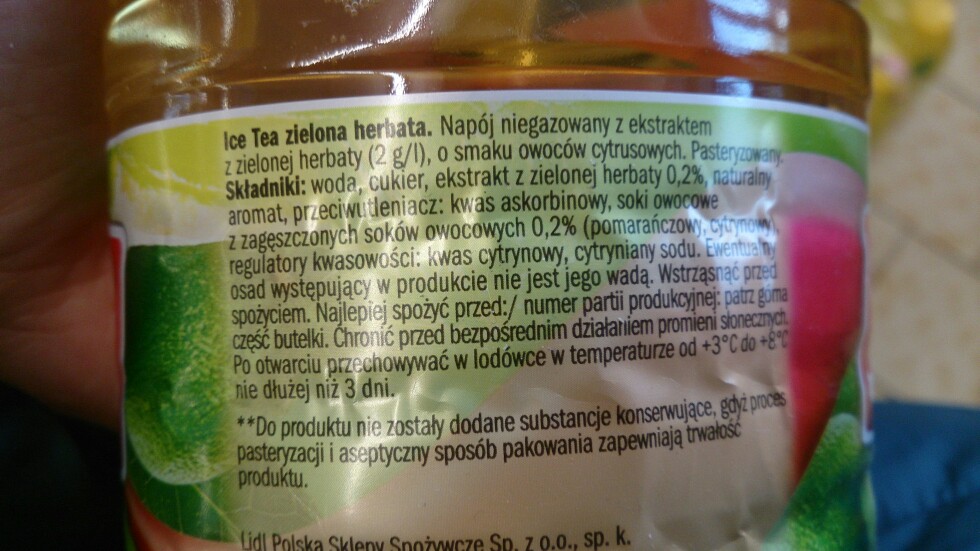 Ice Tea zielona herbata Siti lidl