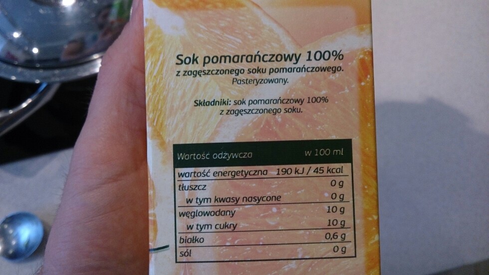 Sok pomarańczowy 100% Tymbark 