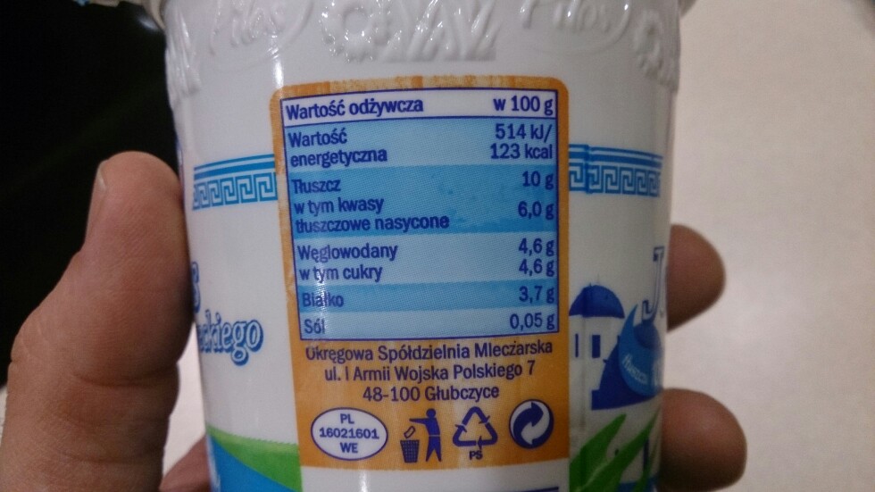 Jogurt typu greckiego Pilos lidl