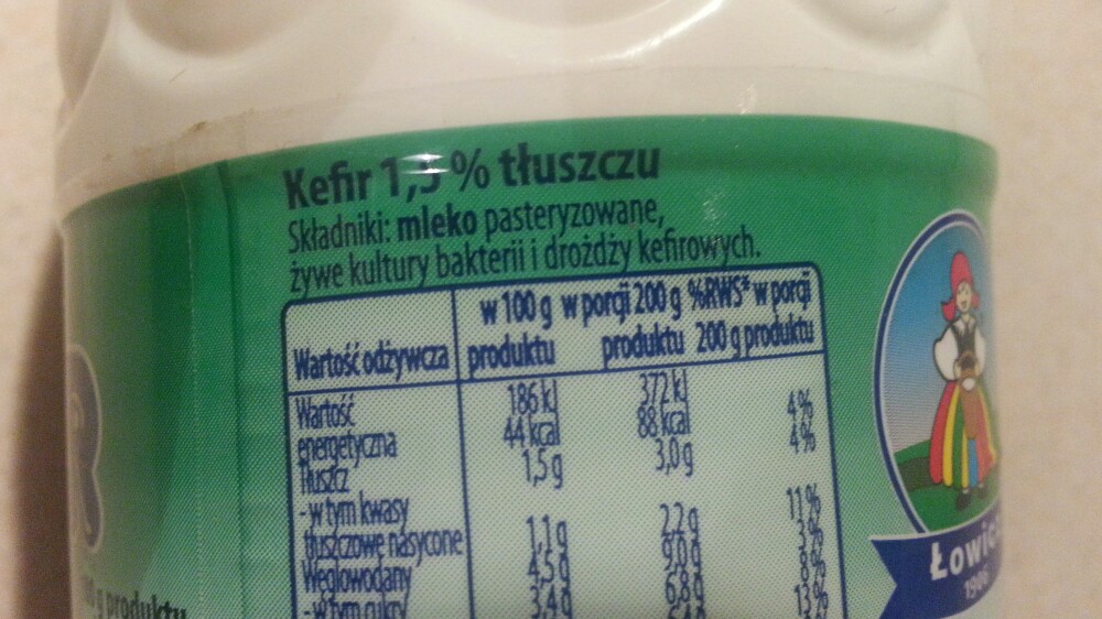 Kefir 1,5% Łowicz 