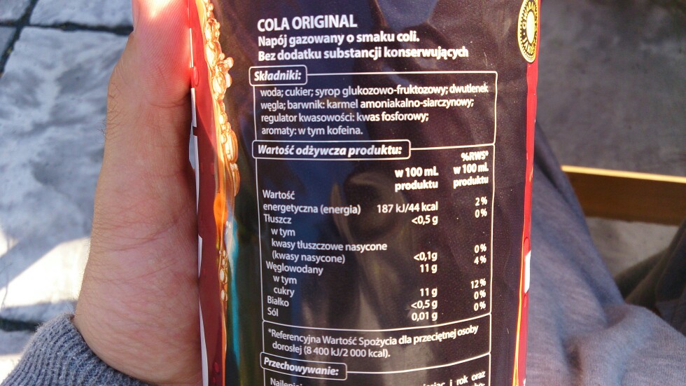 Cola original biedronka