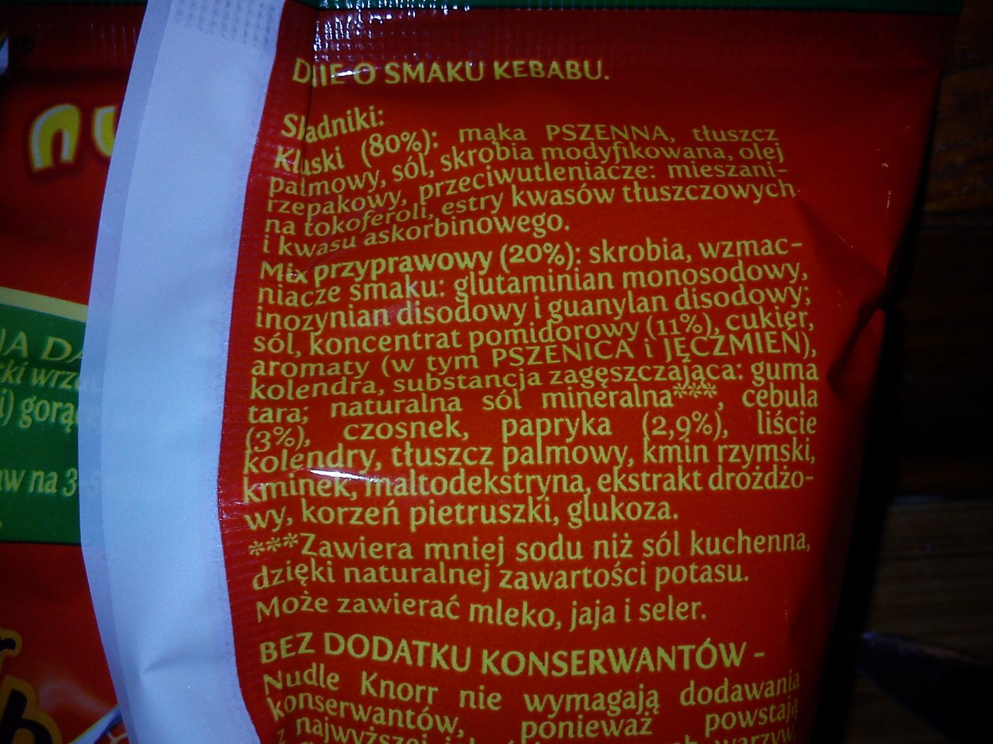 Zupka o smaku Doner Kebab Knorr 