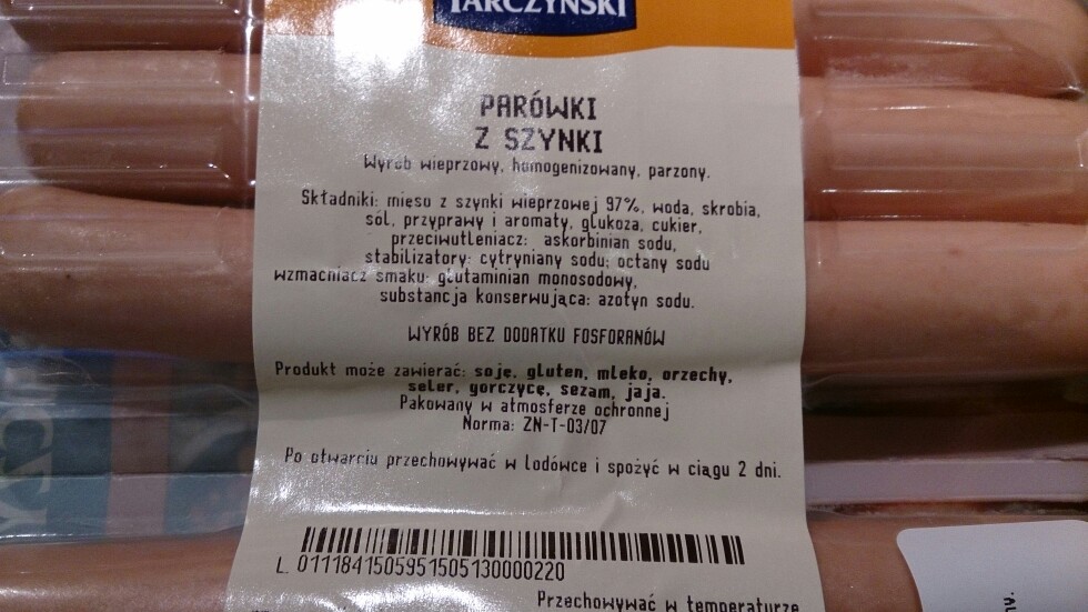 Parówki z szynki Tarczyński 