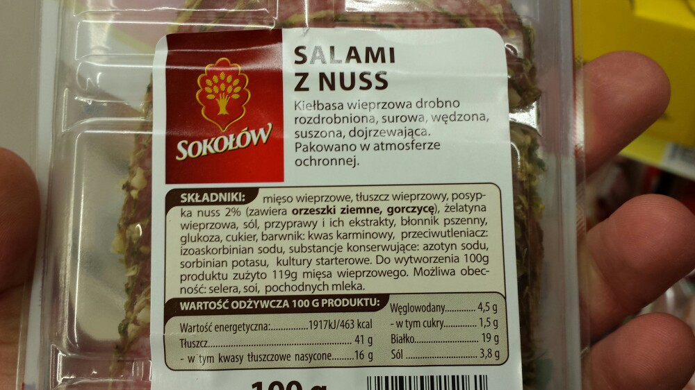 Salami z nuss Sokołów 