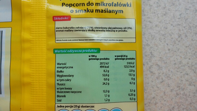 popcorn na maxa o smaku maślanym biedronka