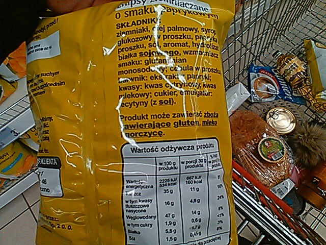 Chipsy ziemniaczane o smaku paprykowym, Auchan 