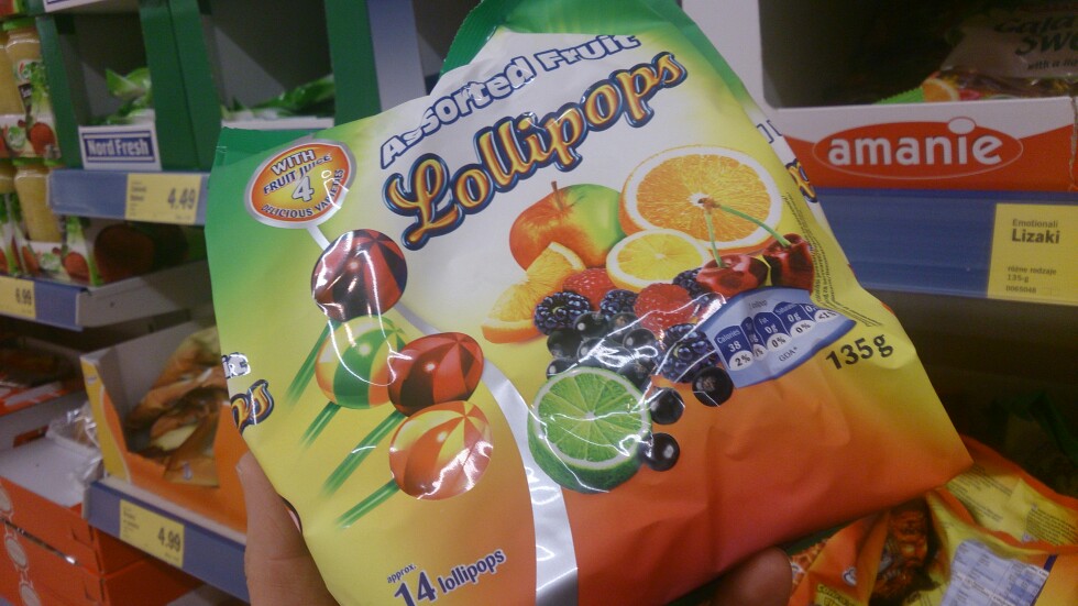 Lizaki o smaku owocowym Lollipops lidl