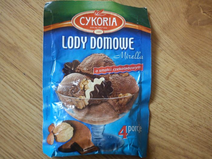 Lody domowe Mirella o smaku czekoladowym Cykoria 