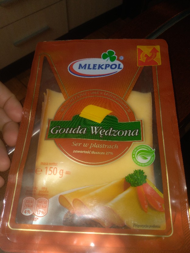 MLEKPOL - Gouda wędzona (ser w plastrach) 