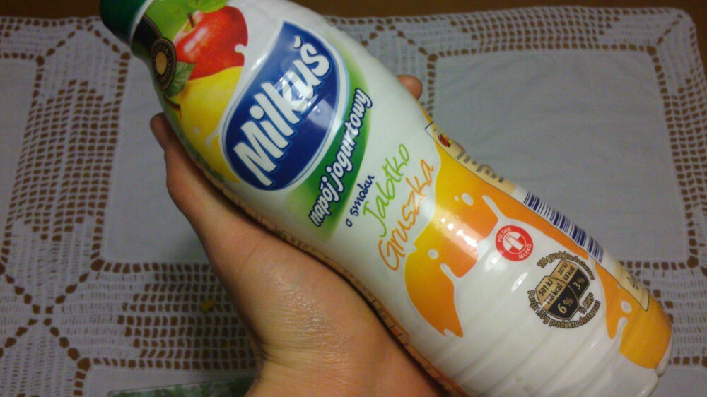 Napój jogurtowy o smaku jabłko-gruszka Milkuś 