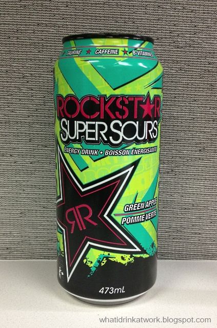 Rockstar - energy drink SuperSours Green Apple 